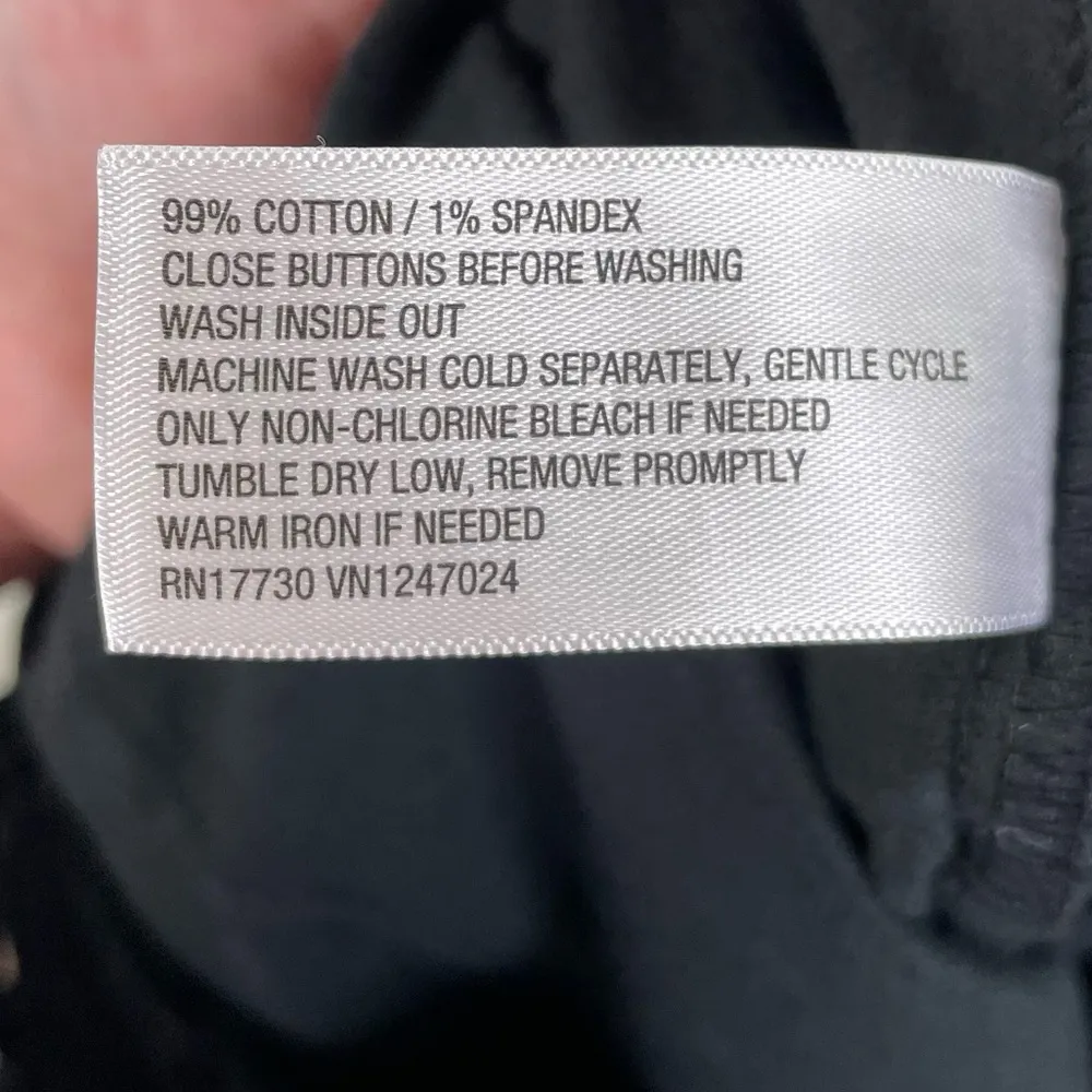 NEW Knox Rose Women's High Rise Wide Leg Corduroy Pants Coton Black Size 14 - Image 8