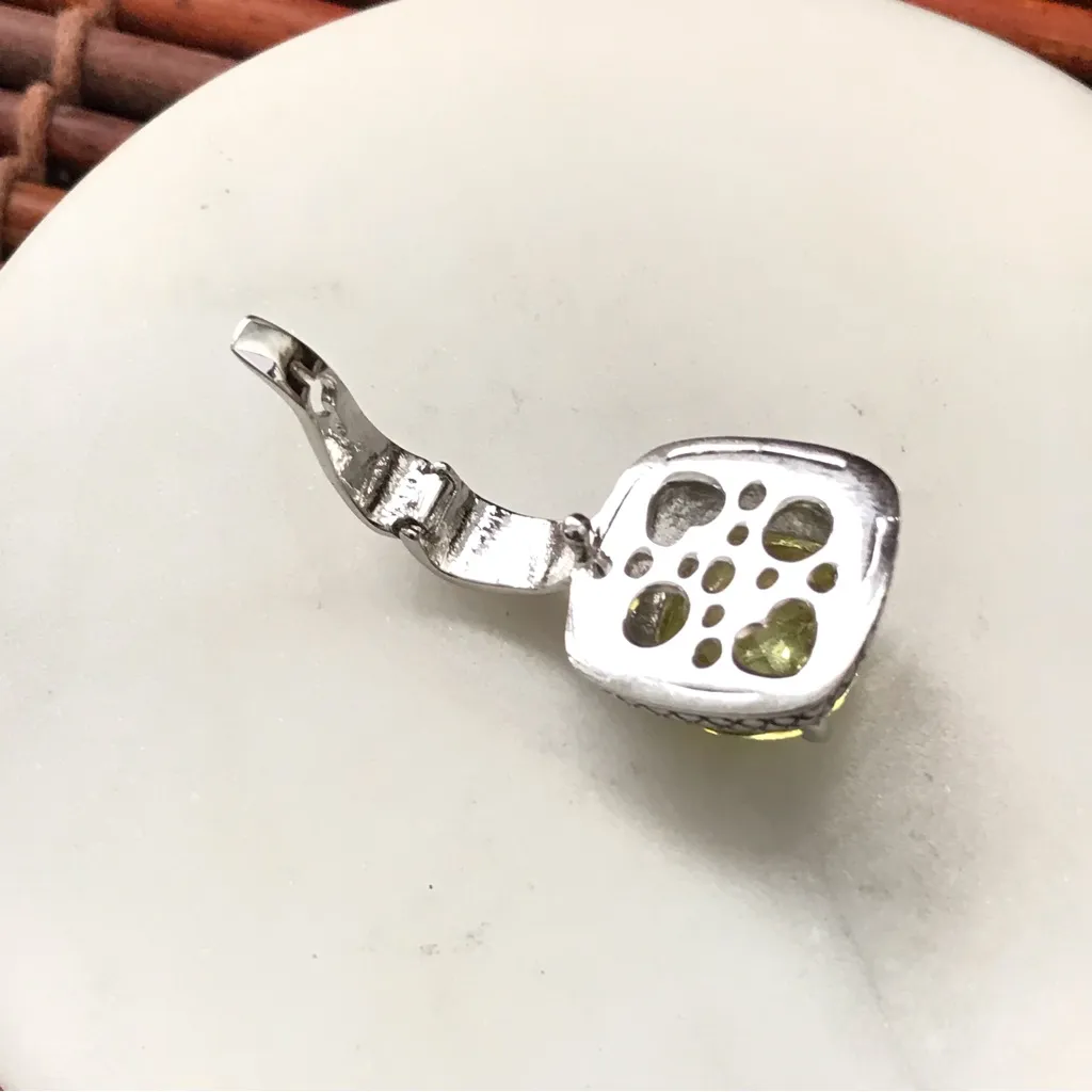 Premier Designs Citrine Yellow Stone Pedant Silver Tone - Image 7