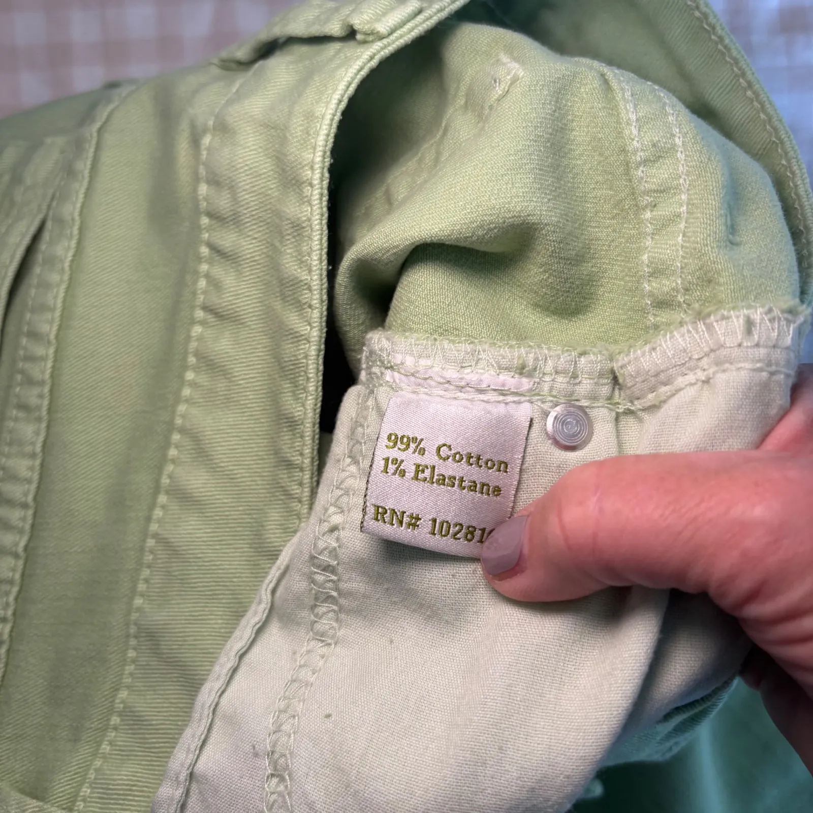 Garnet Hill Pistachio Green Denim Jeans‎ Womens 6P Petite Slim StretcH GUC - Image 5