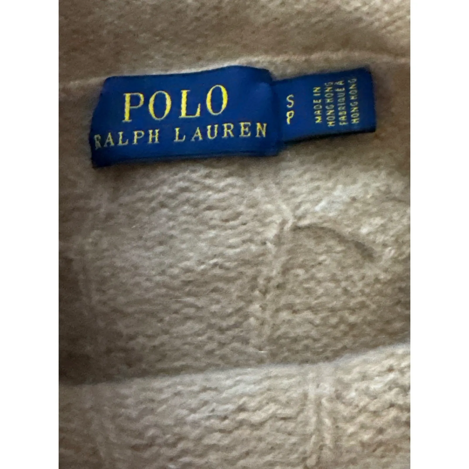 Polo Ralph Lauren Cable Knit Sweater Camel Tan Wool Cashmere Mock Neck Women's S - Image 7