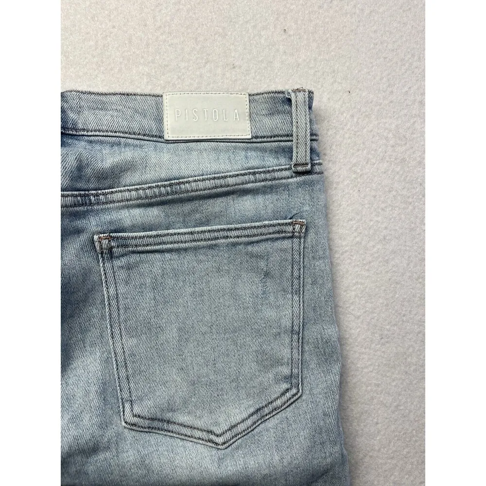Pistola Jeans Women's Size 30 High Rise Boot Cut Stretch Light Wash Preppy Paseo Blue - Image 5