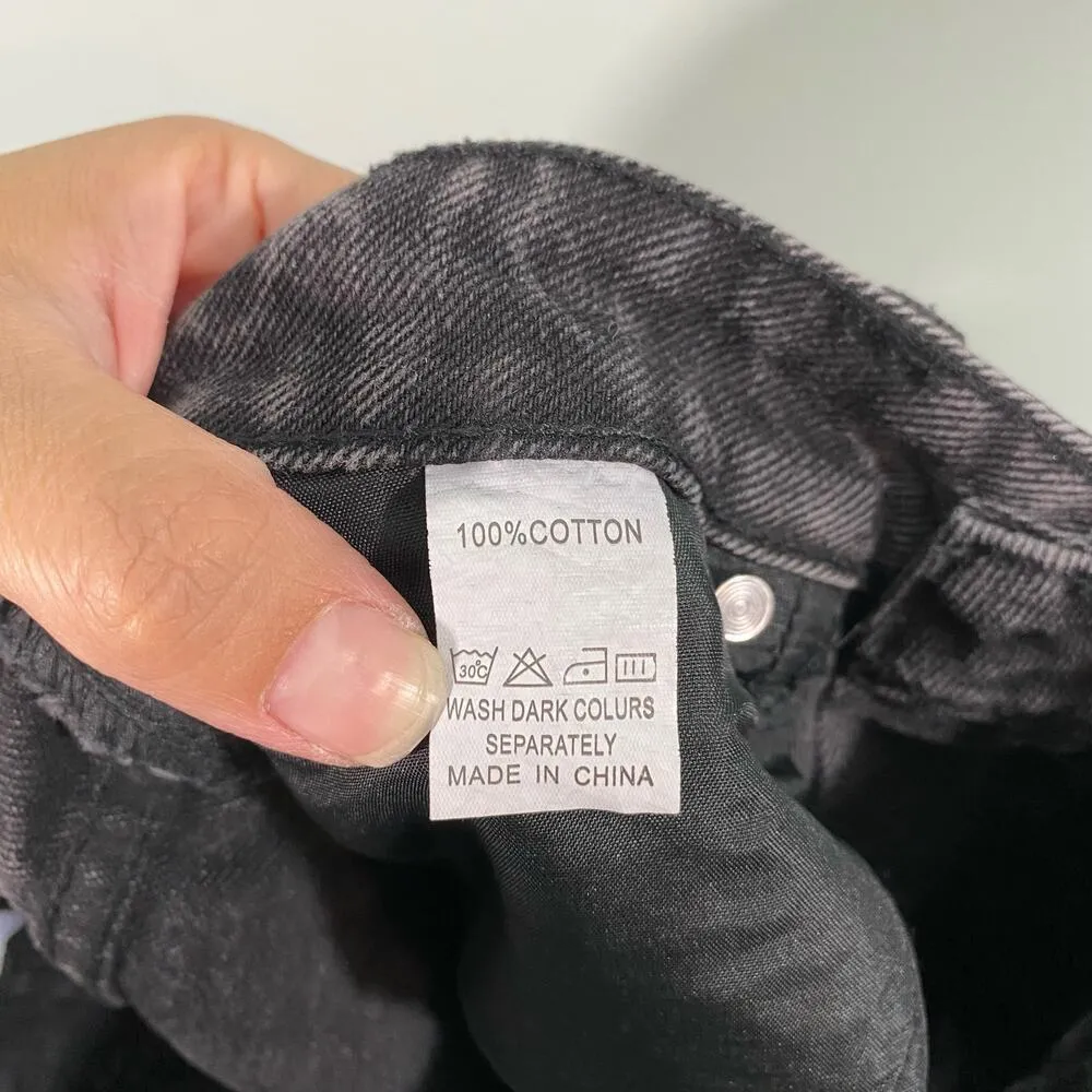 Princess Polly Women's Black High Rise Zaiden Straight Leg Jeans Size 4 - Image 9