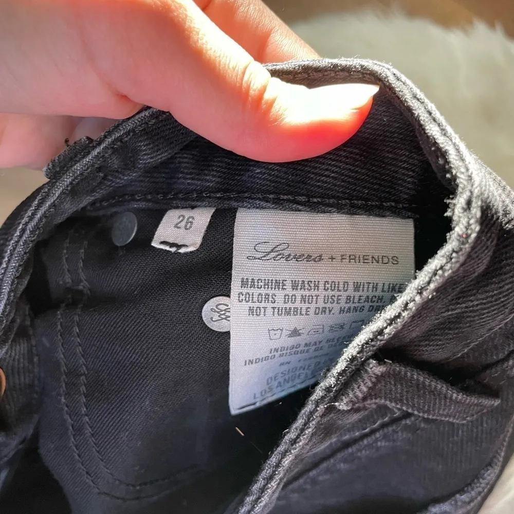 LOVERS + FRIENDS Elijah Black Denim Mini Skirt - Image 4