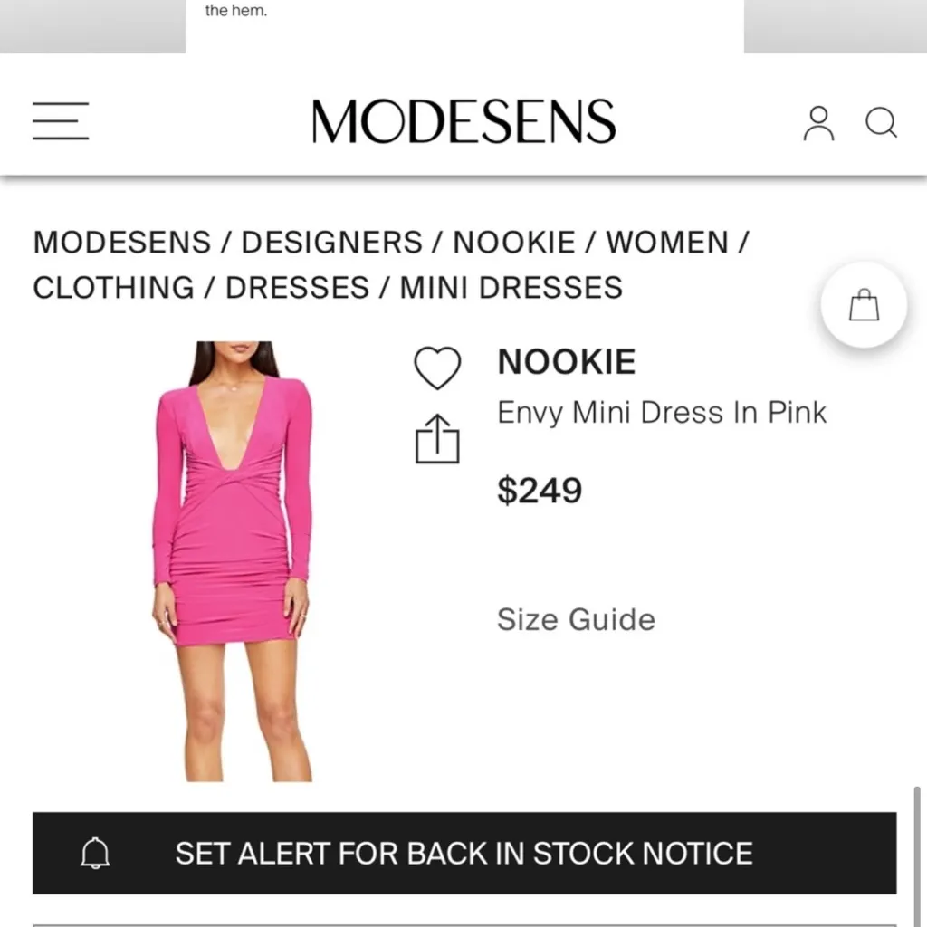 Nookie Australia Barbiecore Envy Elegant Pink Long Sleeve Dress NEW W TAGS Lux - Image 11