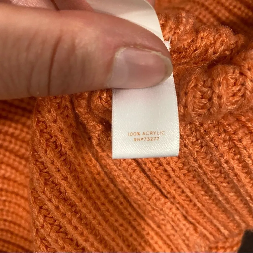 LC Lauren Conrad V Neck Coral Knit Bell sleeved Sweater‎ Size S Feminine - Image 6