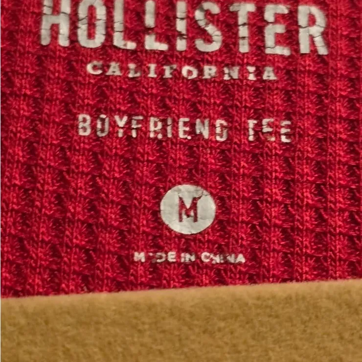 Hollister Red Sweatshirt with Stripes - Image 8
