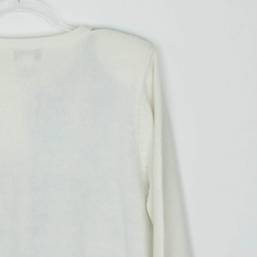 VTG Alfred Dunner Petite Womens Winter Theme Patchwork Cardigan Sweater MP Cozy - Image 6