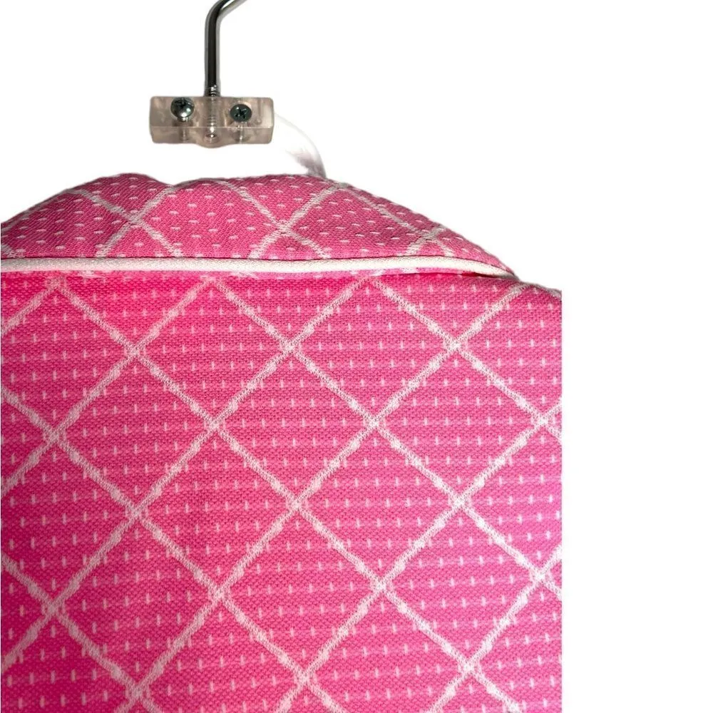 Vintage 1970s Geometric Bubblegum Hot Pink Crop Jacket Medium - Image 6