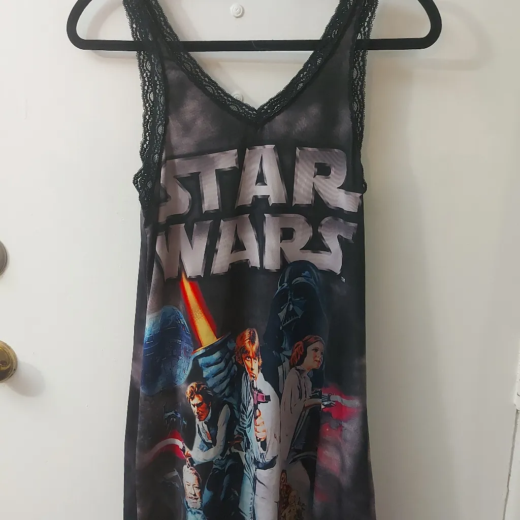 Star Wars Tie Dye Character Nightgown S Futuristic Cozycore Retro Film Classic - Image 3