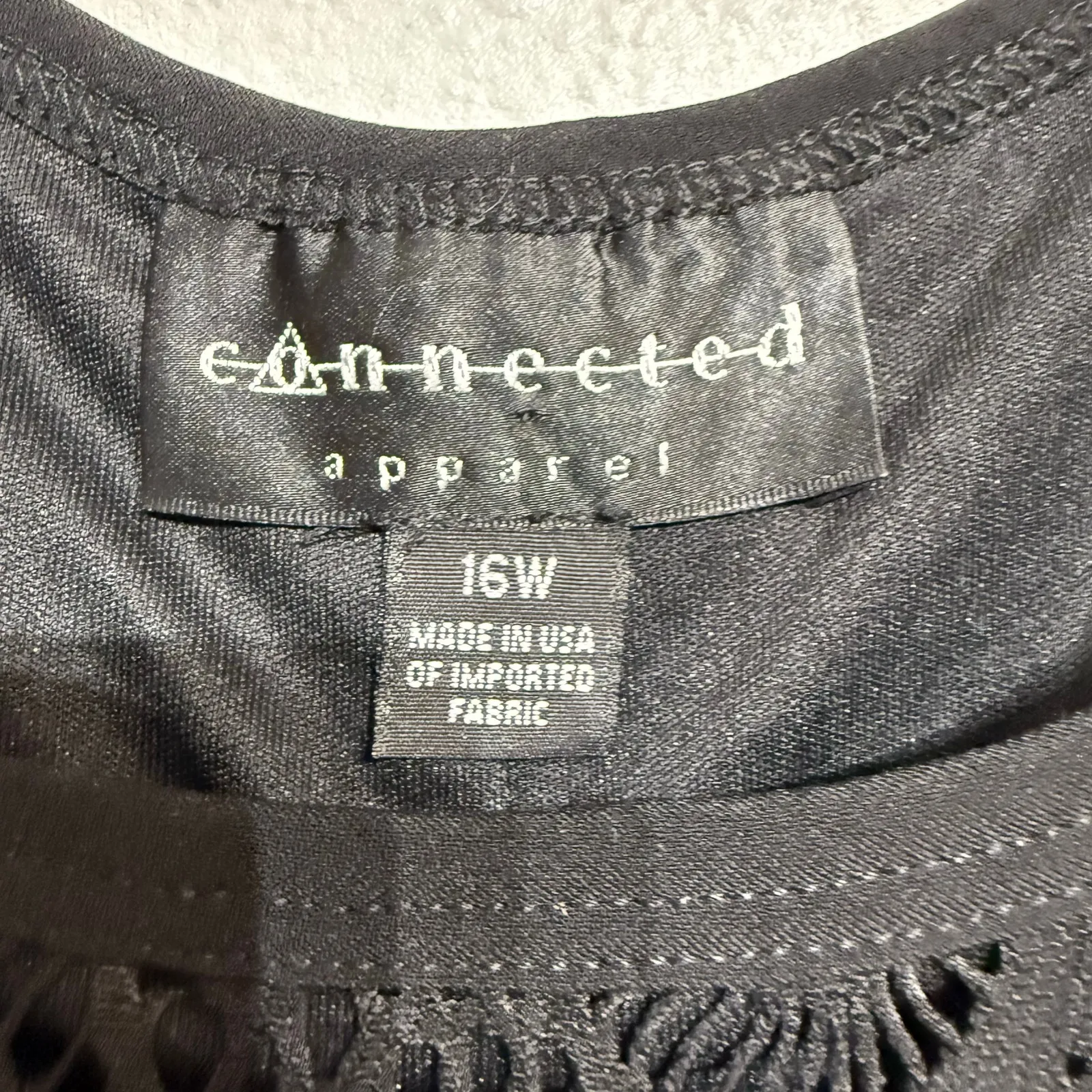 Connected Apparel Black Sleeveless Lace Maxi Dress Sz 16 - Image 4