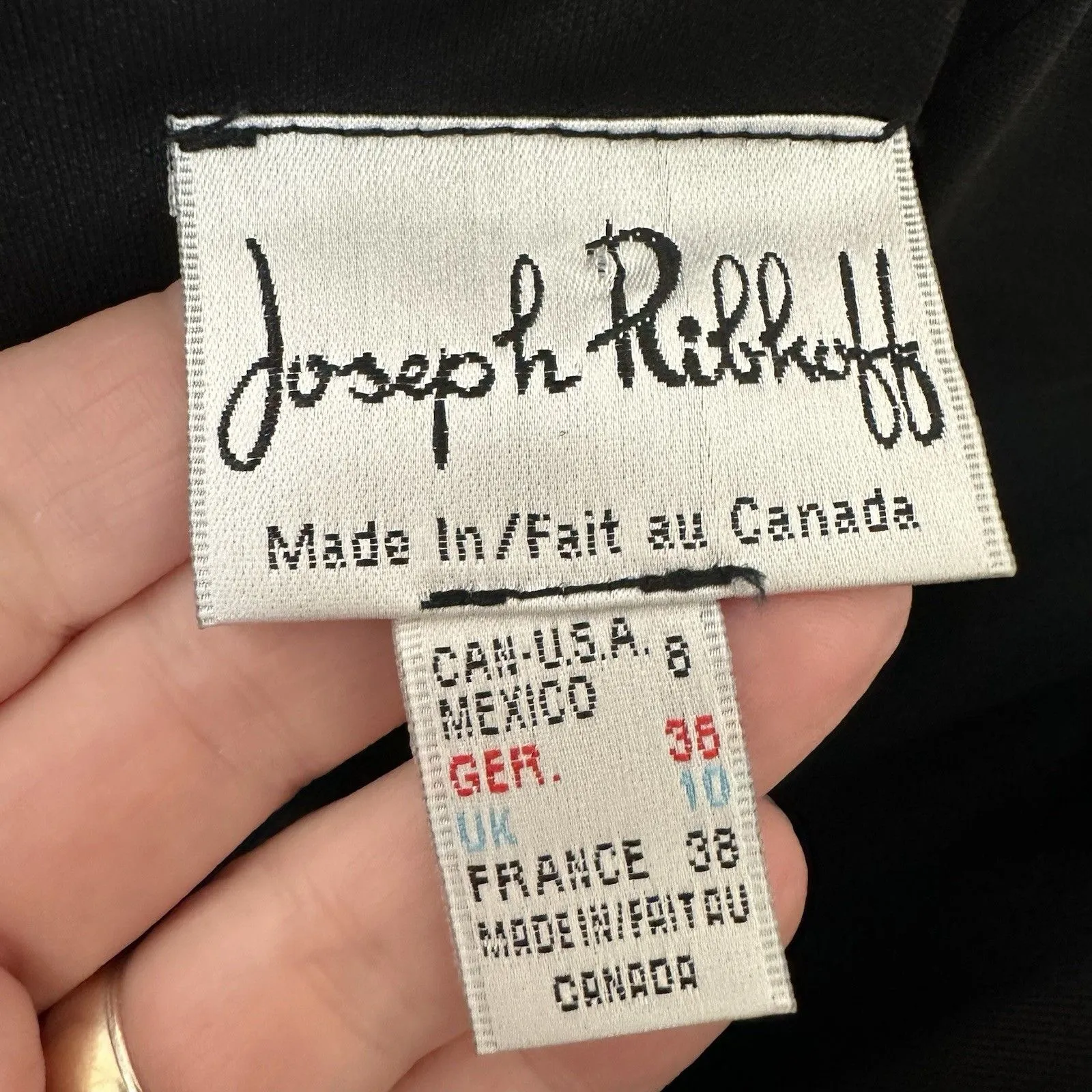 Vintage Joseph Ribkoff Crop Cami Corset Top Women’s 8 Black White Back Zip - Image 2