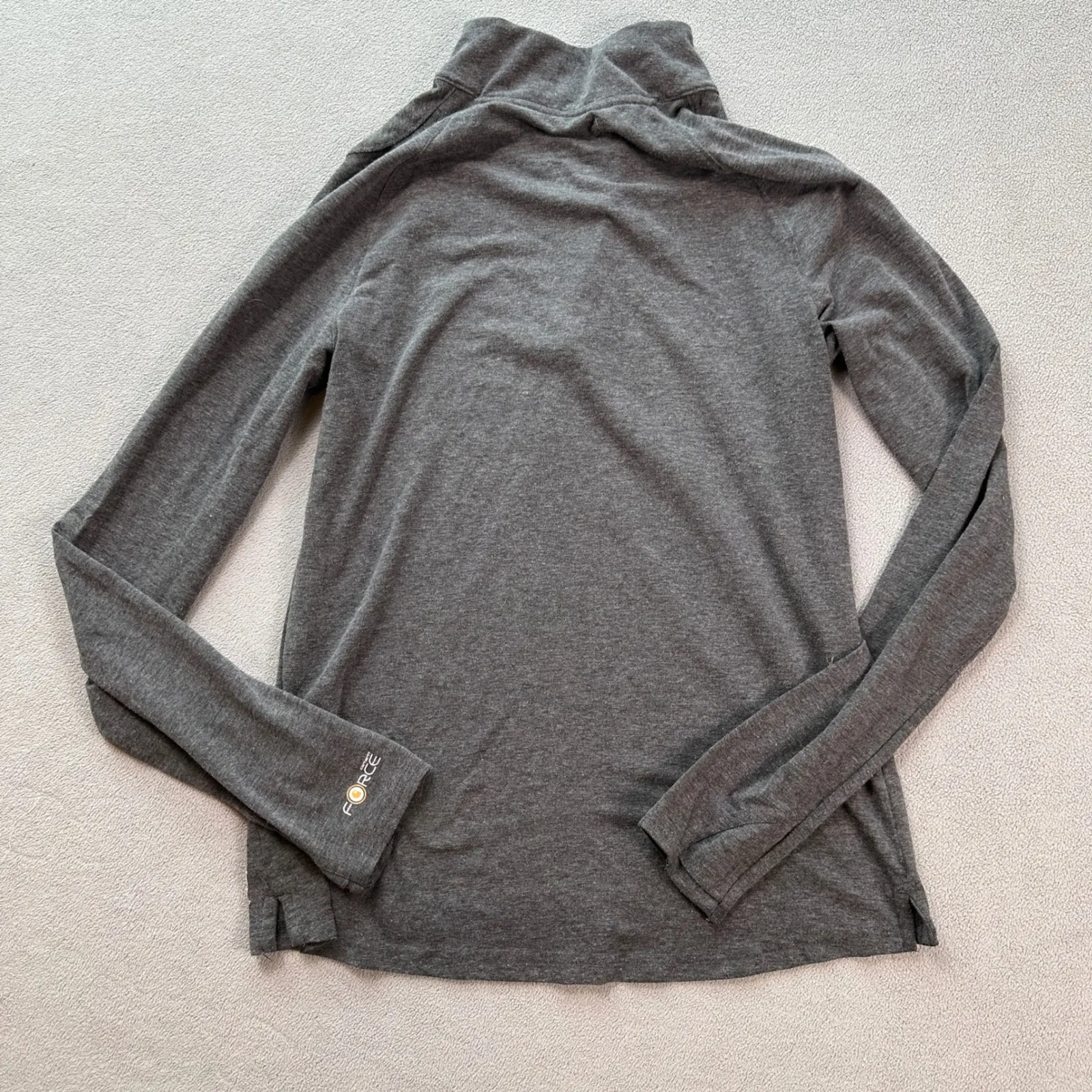 Carhartt Force 1/4 Quarter Zip Pullover Shirt Top Womens S Gray Long Sleeve Athl - Image 2
