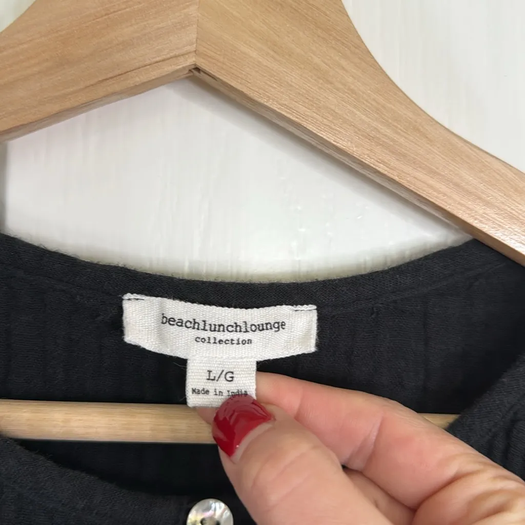 Long sleeve cotton gauze tiered mid length dress - Image 6