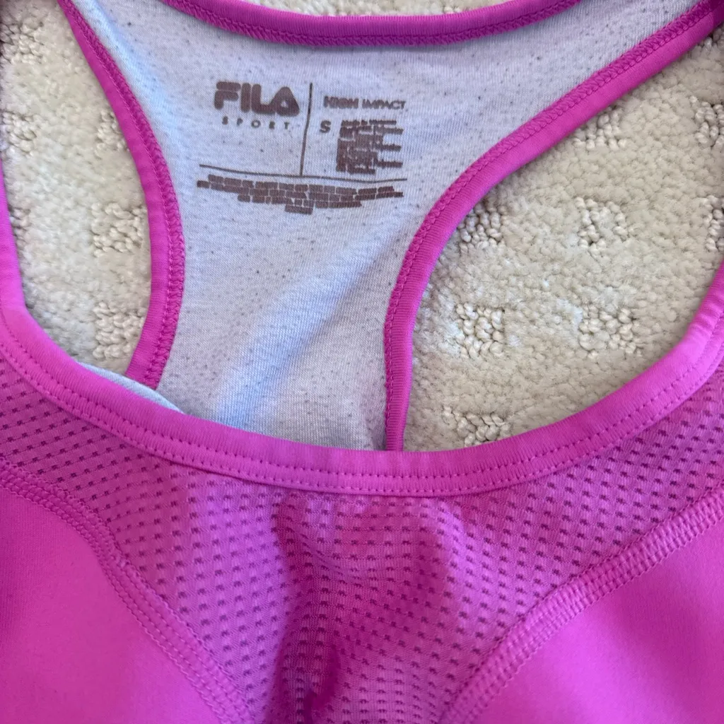 FILA Sport High Impact Racerback Sports Bra Purple Size Small - Image 3