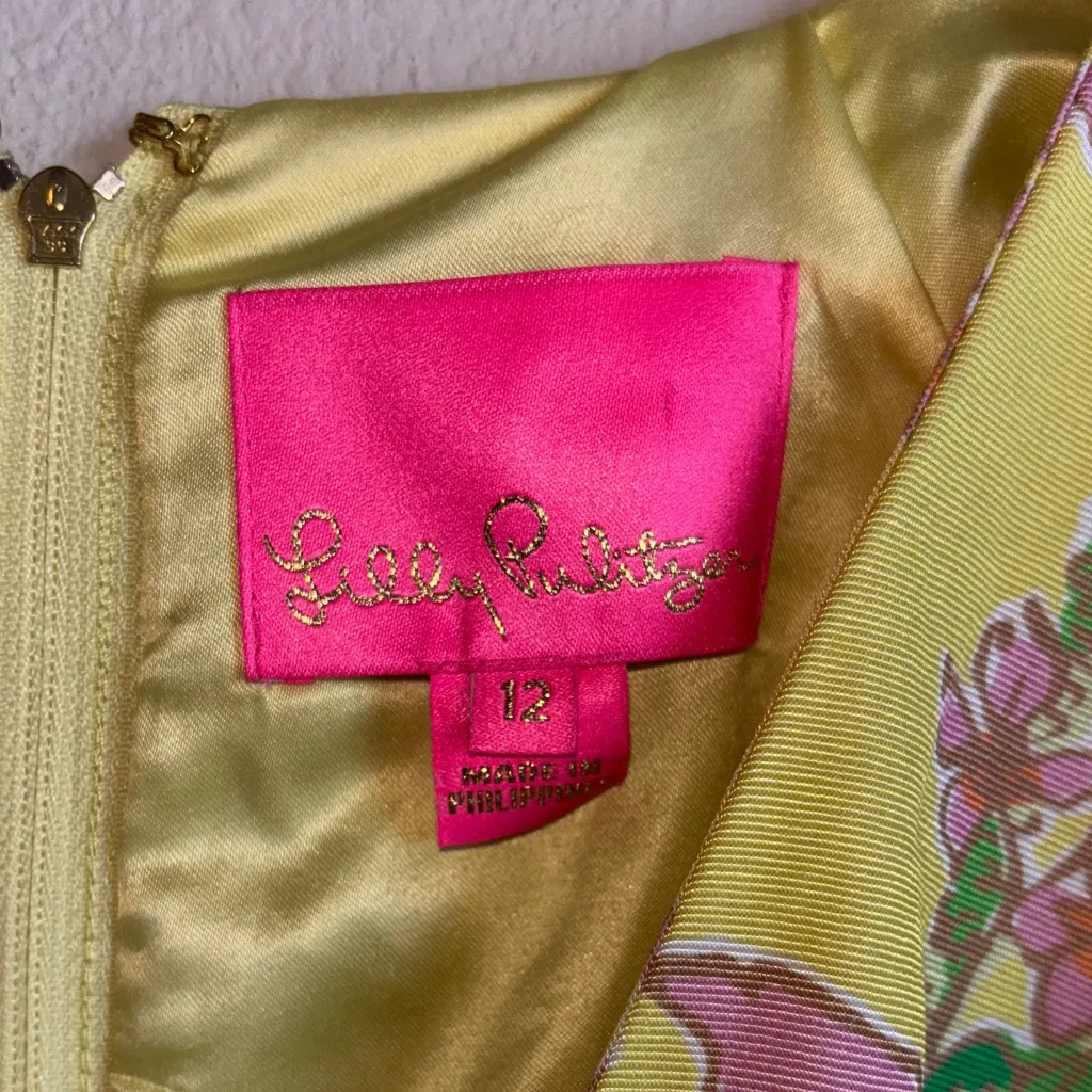 Lilly Pulitzer Soumya Short Sleeve Bow Romper Women’s 12 - Image 5