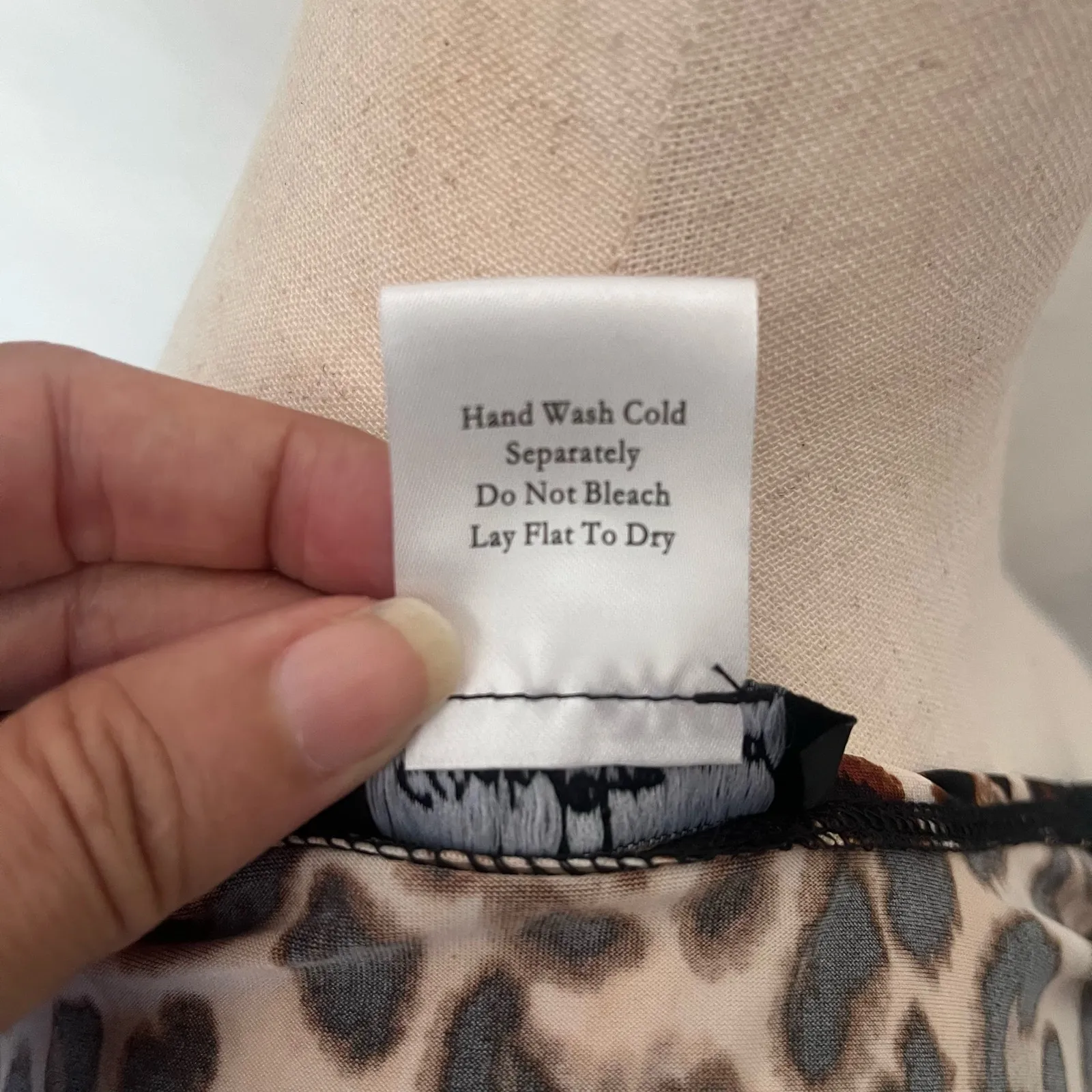 Slinky Brand Leopard Open Front Cardigan Sz M Indie Office Soft Grunge Neutral - Image 10