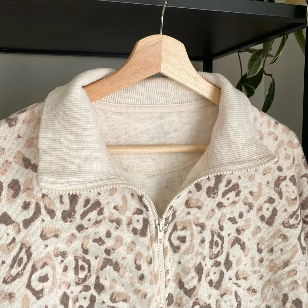 NWT Aerie Animal Print Quarter Zip Pullover - Image 2
