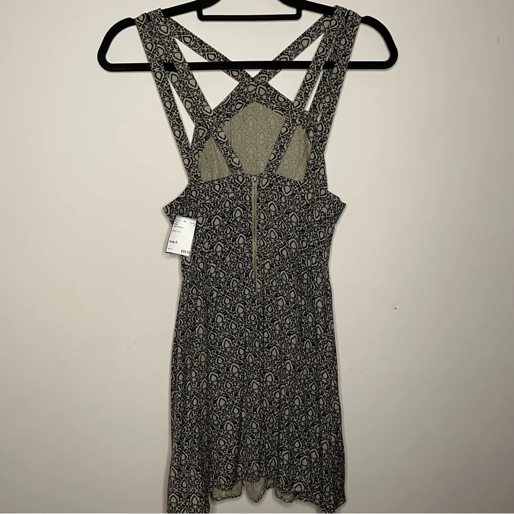 Urban Outfitters Sadie Romper Black Tan Boho Baroque Skort Jumpsuit Size 0 - Image 7