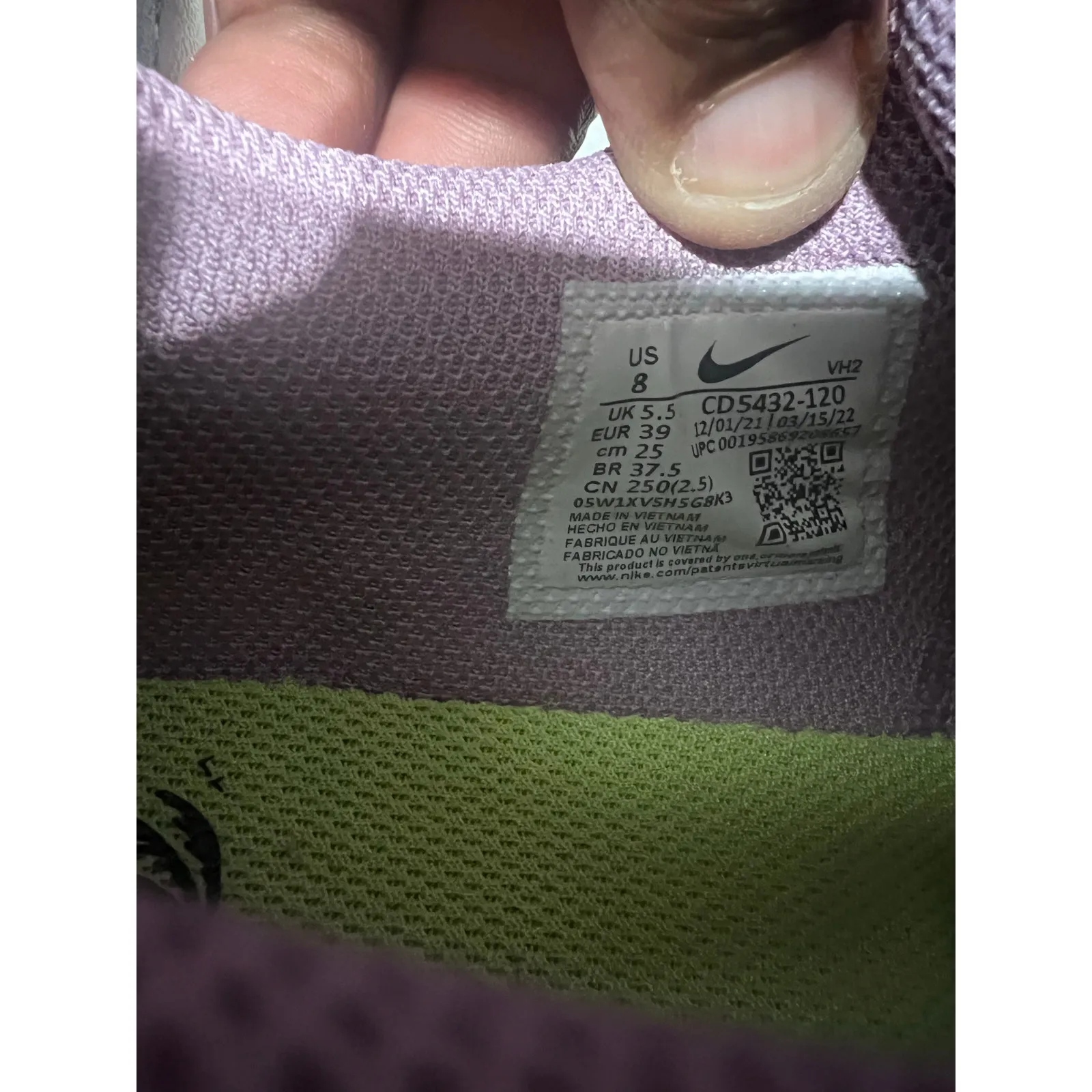 Nike Air Max 2X Women’s Size 8 CD5432-120 Pastel Multi Pink Green Purple Sneaker - Image 7