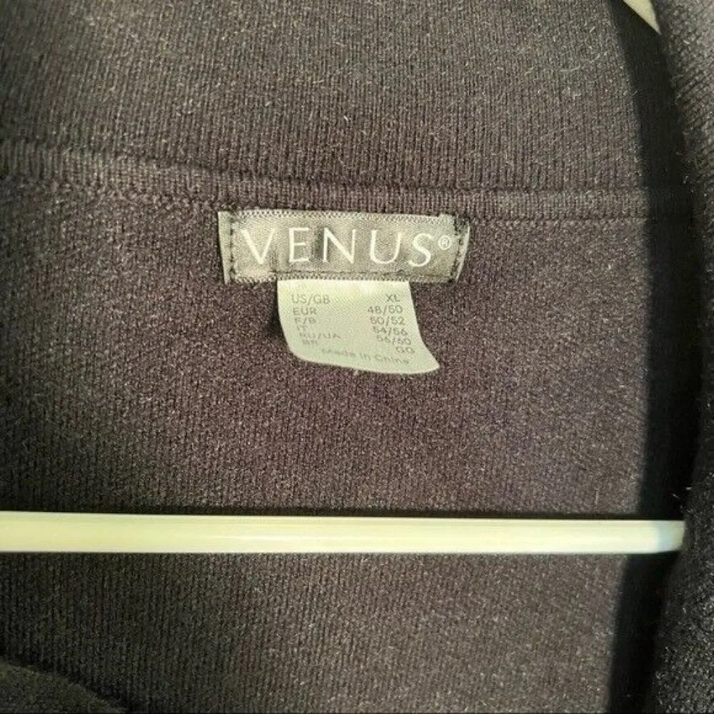 Venus Fringe Detail Duster Cardigan Black Faux Leather Pockets - Image 8