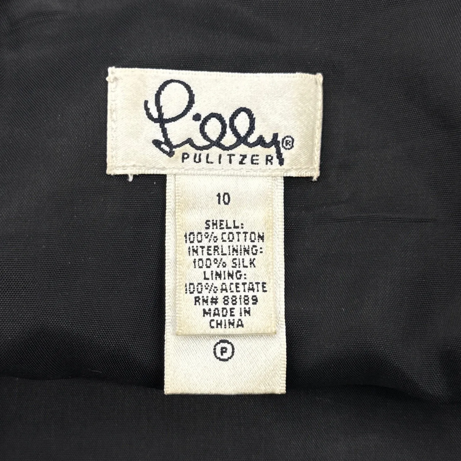 Lilly Pulitzer Black Lace Sheath Dress Short Sleeve Button Neck SZ 10 Silk Lined - Image 7