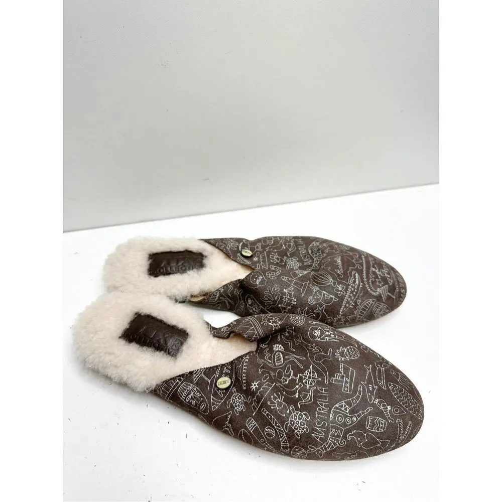 Australia Luxe Collective Marcos Mule Womens 5 Brown Leather Shearling Flats - Image 4
