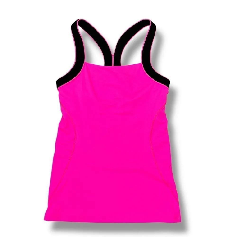 Victoria’s Secret Sport Athletic Workout Tank Top Neon Pink Black Small‎ - Image 11