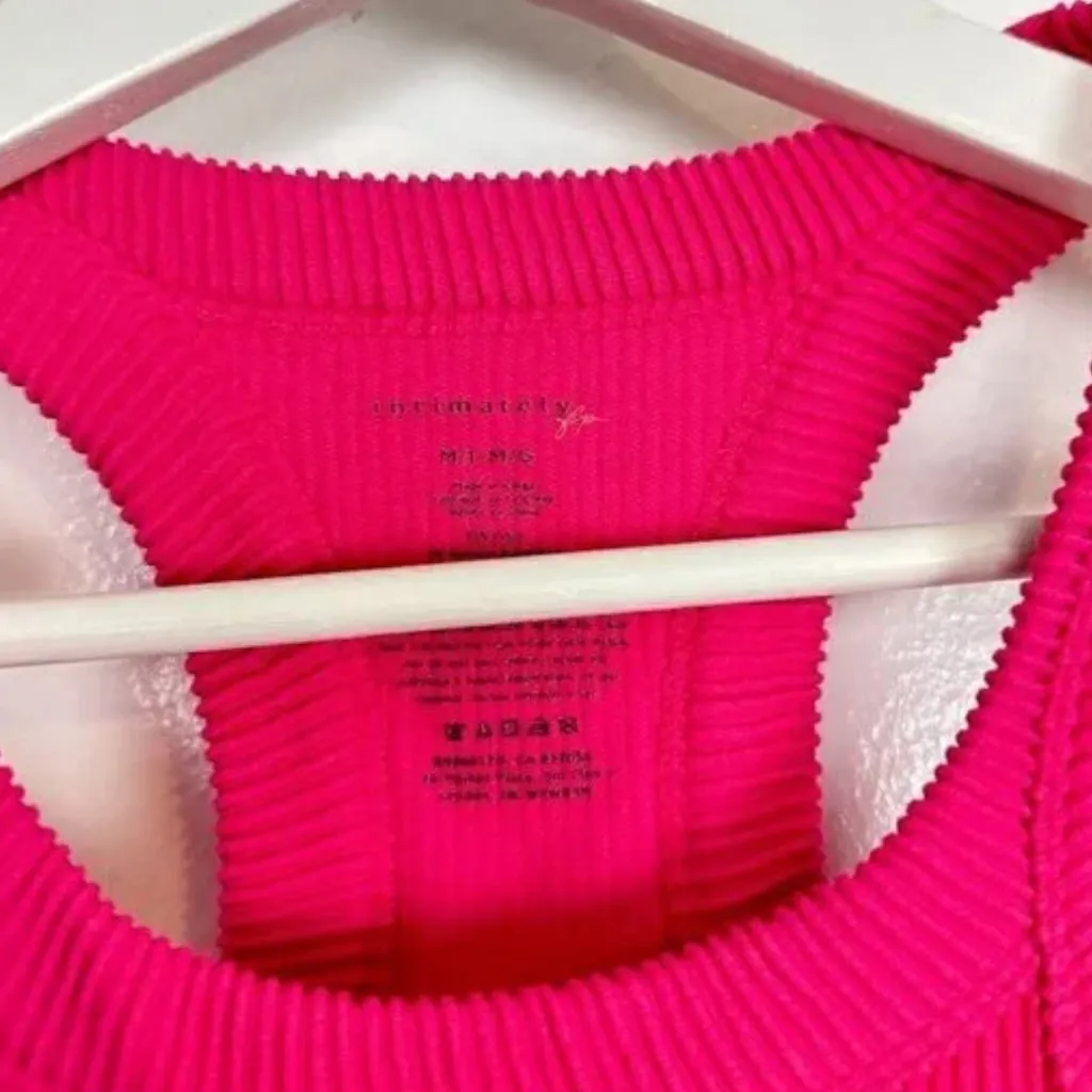 Free People Intimately Ribbed Seamless Tank in Raspberry Sorbet sz M/L NWT $48R - Image 5