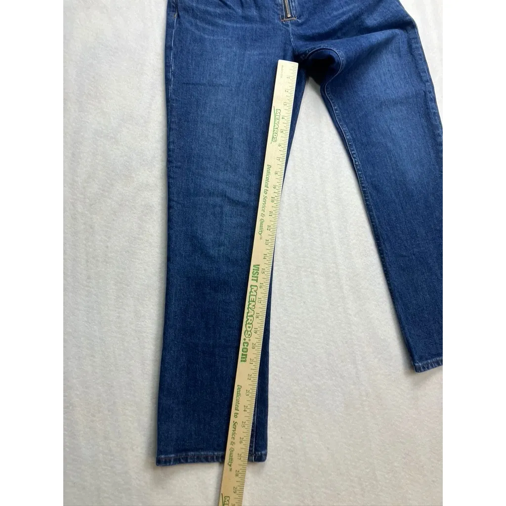 Reformation Jeans Julianna Zip Mid Rise Straight Leg Jeans 26 Organic Cotton - Image 6