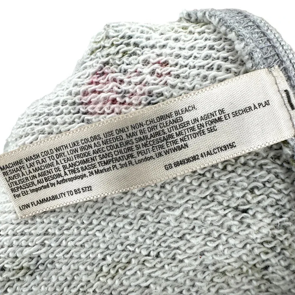 Anthropologie Saturday Sunday‎ Florascape Moto Jacket Sweatshirt Gray Size Small - Image 13
