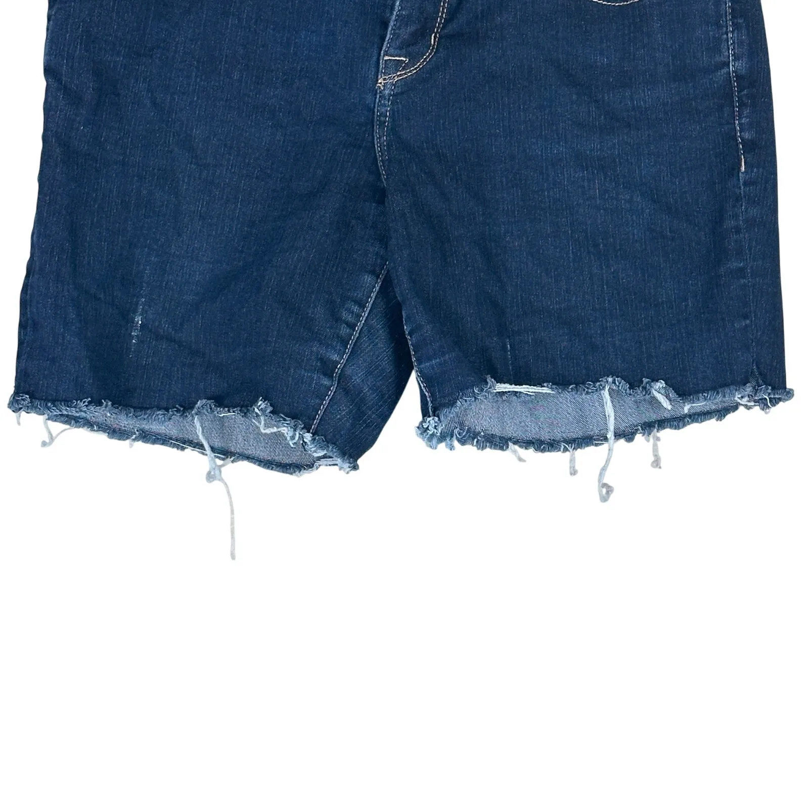 The Limited Denim Cutoff Shorts Womens 10 Dark Wash Frayed Hem Stretch Casual - Image 2