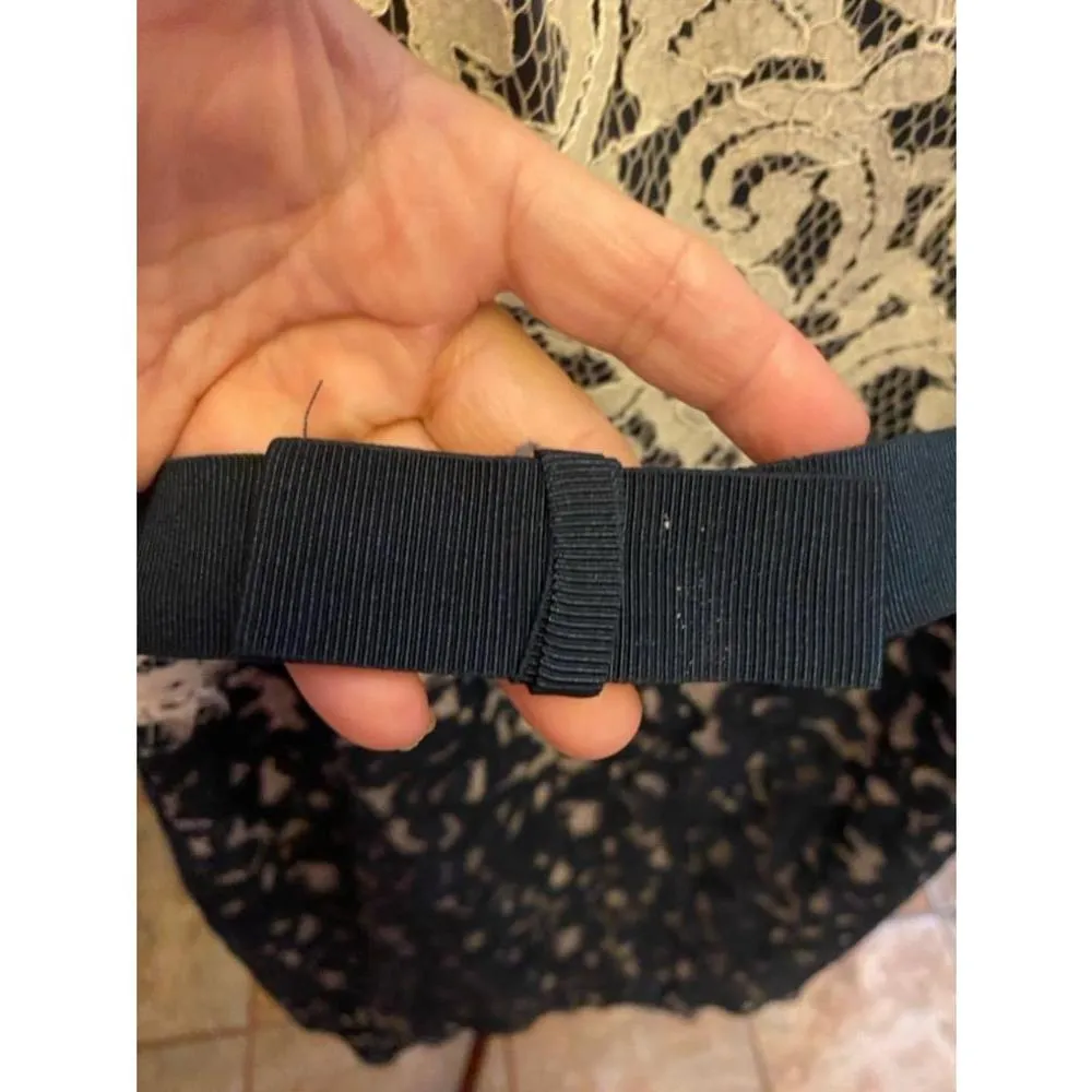 Women's Tadashi Shoji Blue and White Lace Dress Size 8 - Image 3