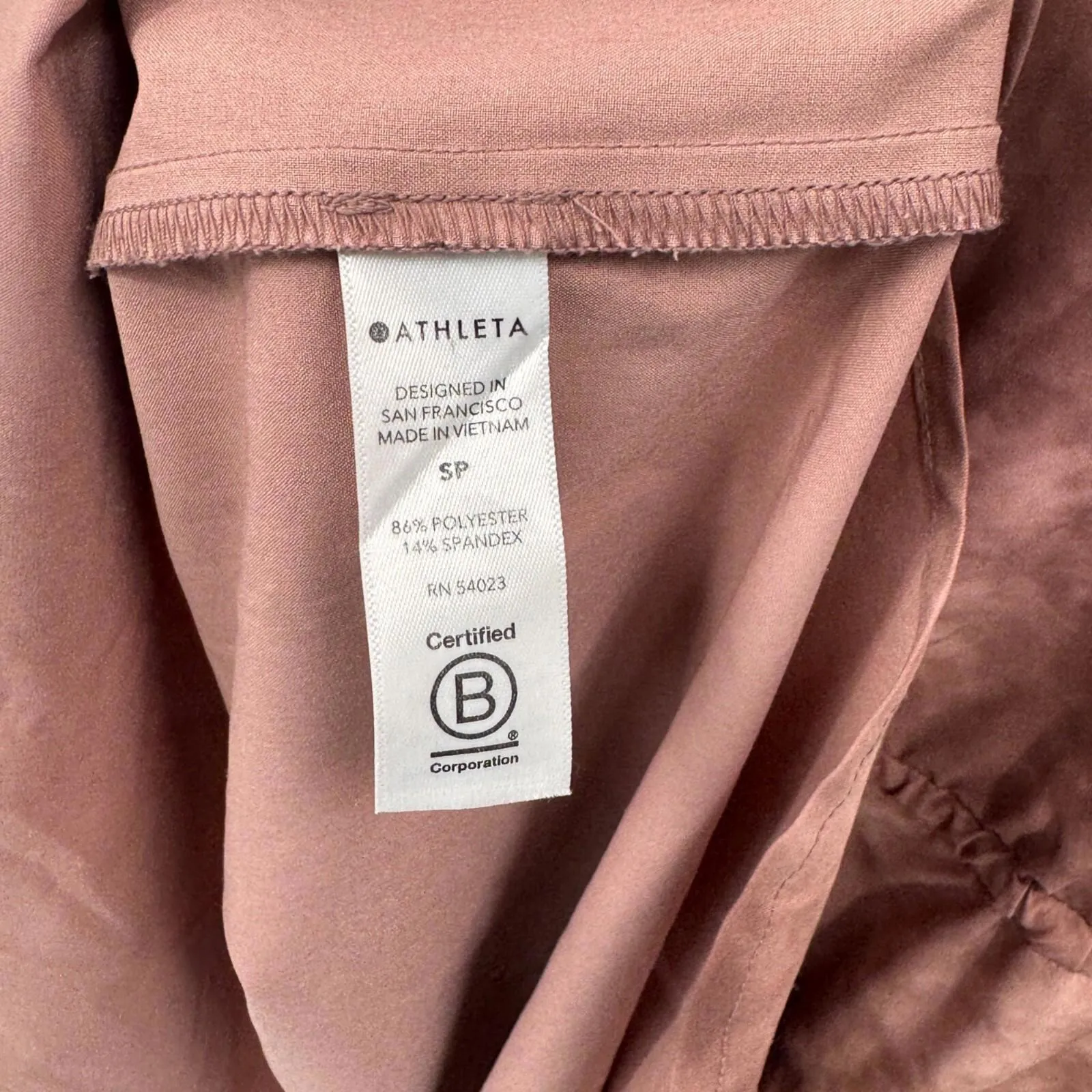 Athleta‎ Athletic Dress Womens Small Pink Tie Dye Polyester Drawstring HOLE - Image 7