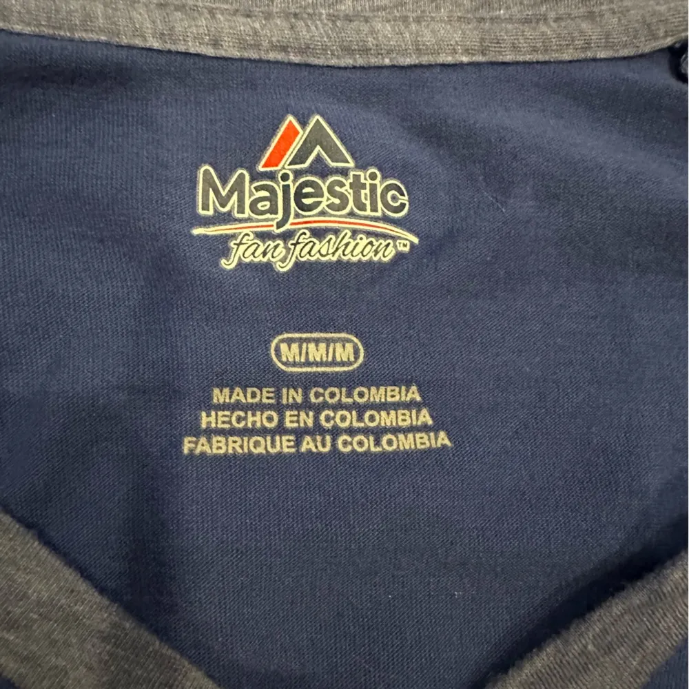 Chicago Cubs Shirt Women's Medium Blue Short Sleeve Tee Majestic MLB Ladies - Image 3