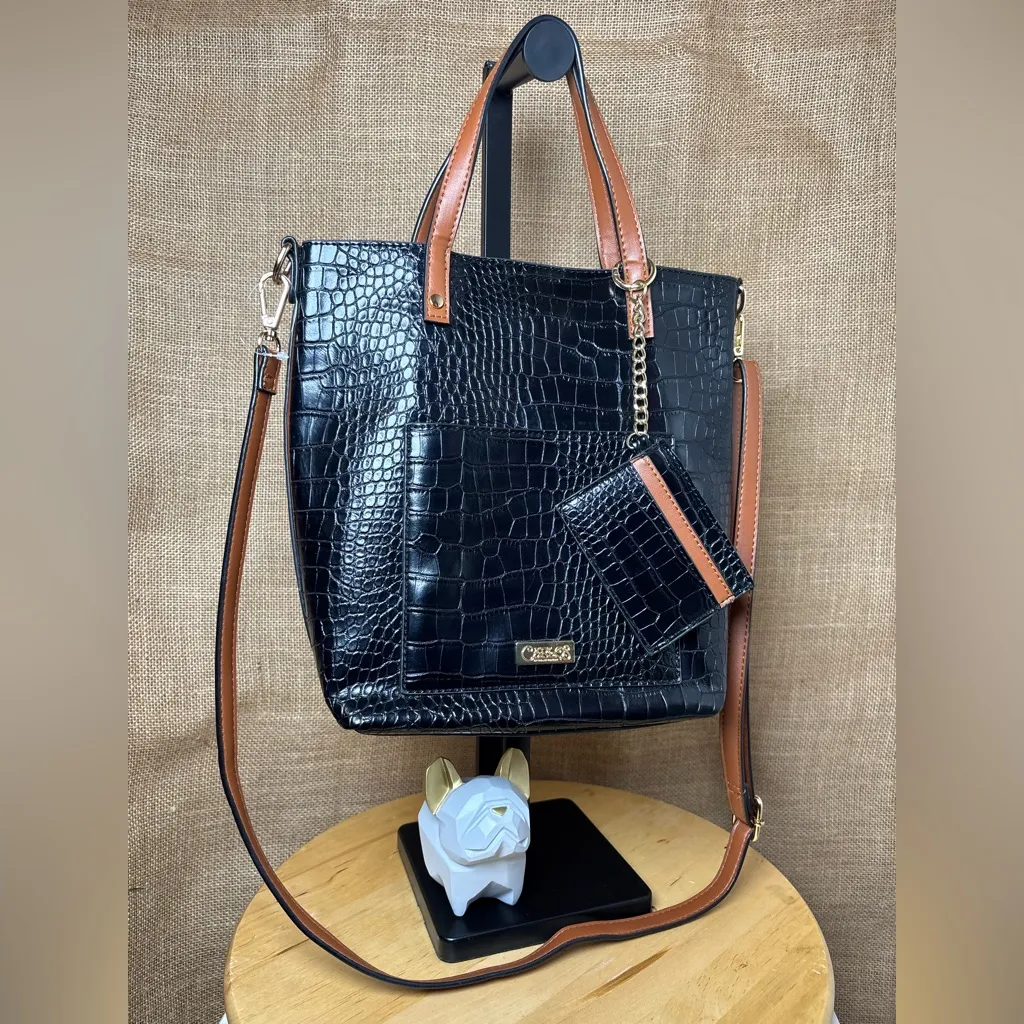 Carlos by Carlos Santana Black and Brown Croc - Image 2