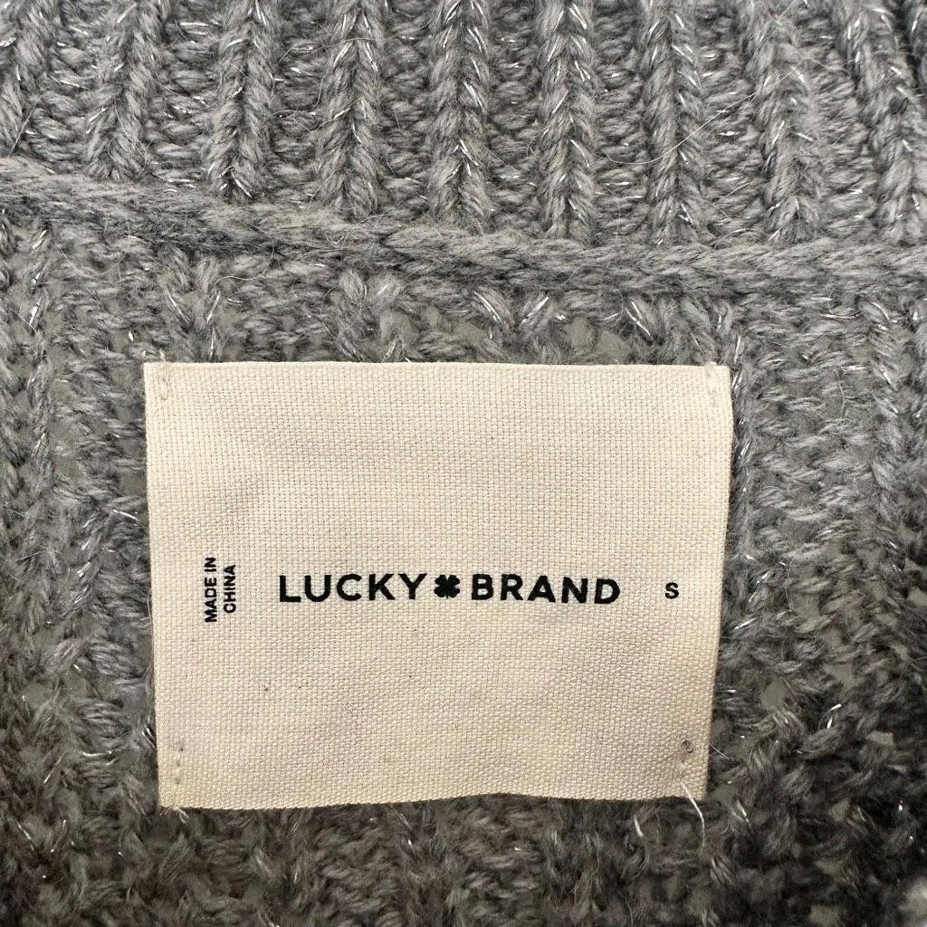 Lucky Brand Women’s Small Grey Sweater Crewneck Wool Alpaca Blend - Image 3