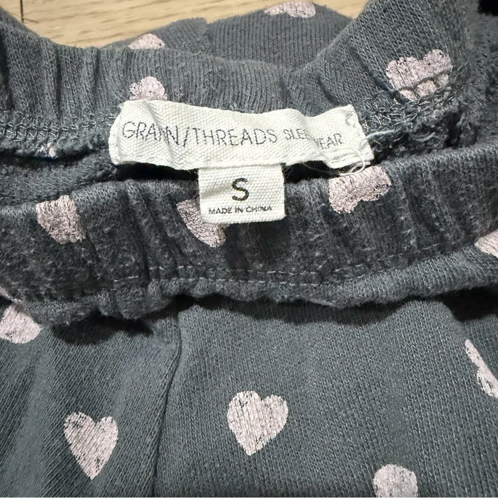 Grayson Threads Gray Heart Print Pajama Shorts - Image 2