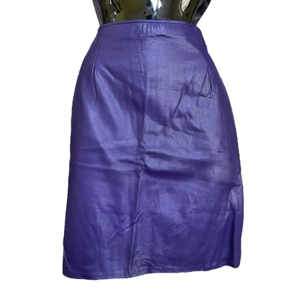 Vintage Firenze Santa Barbara Purple Leather High - Image 2