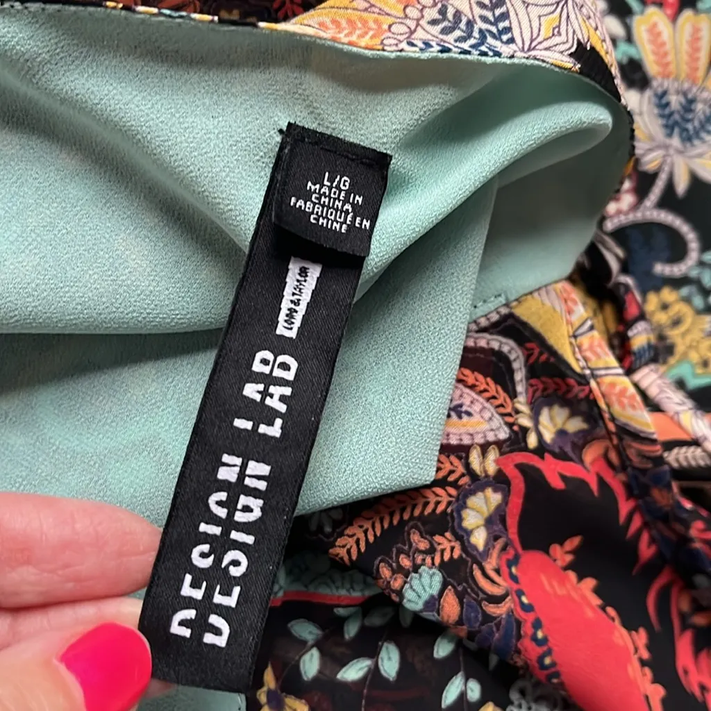 Lord and Taylor Tunic paisley floral Top Dress design Lab Y2k( L) Blue Size M - Image 10