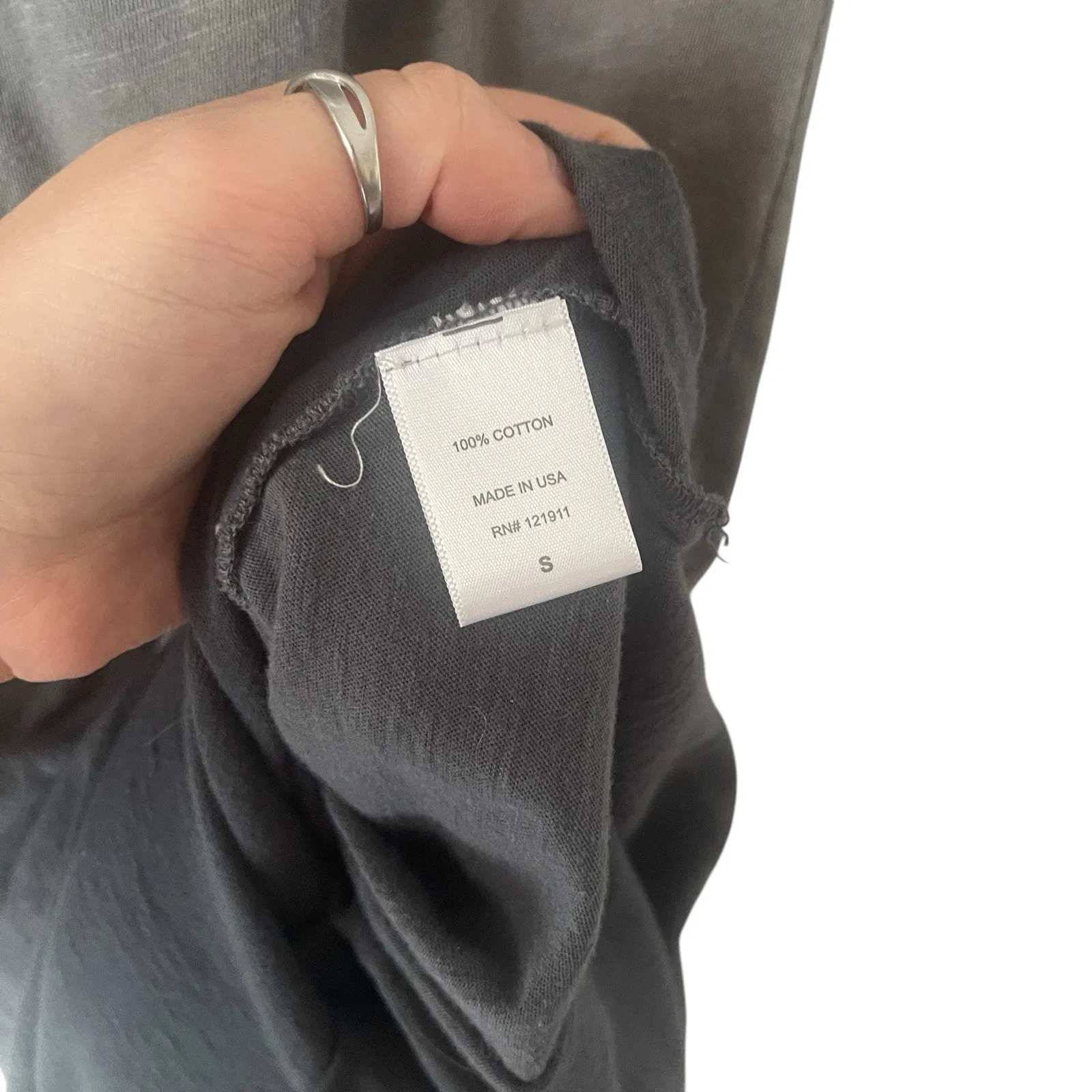 Revolve LNA Size Small Oversized Gray Ombre Soft Double Slit Cotton Midi Dress - Image 8