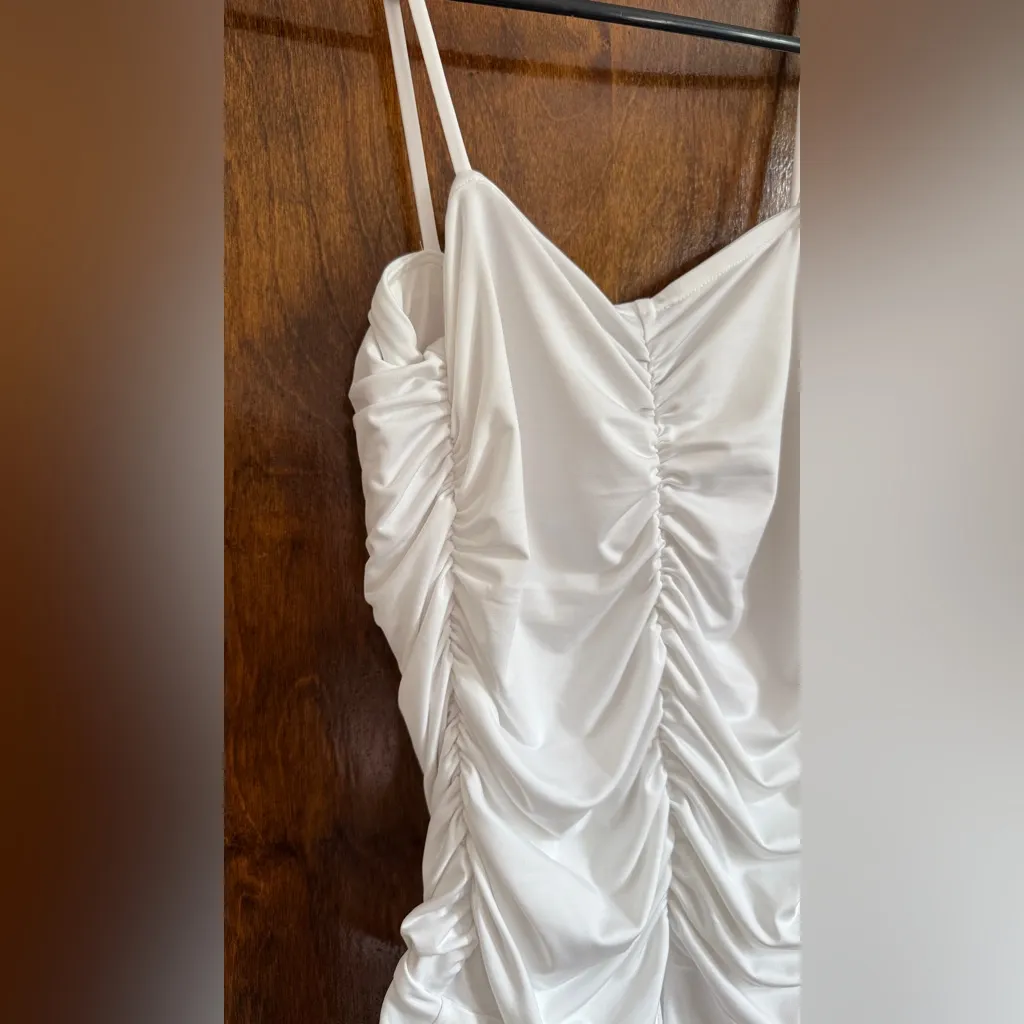 Express White Gathered Bodysuit - Image 8