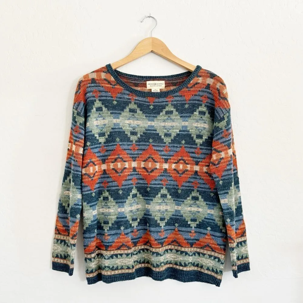 Vintage Denim & Supply Ralph Lauren Southwestern Sweater Size S Women’s Aztec - Image 2
