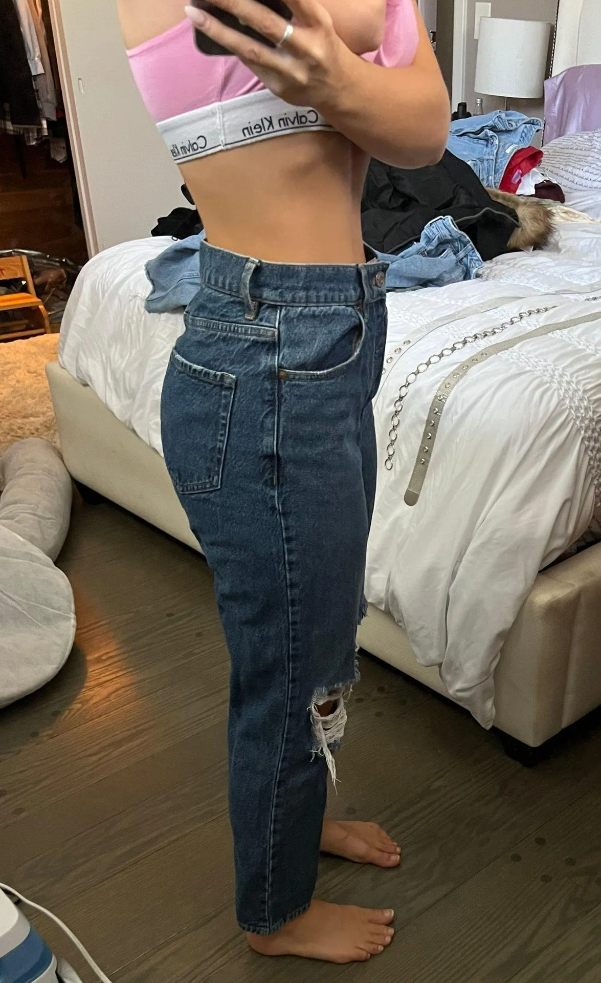 High Rise Straight Jeans - Image 4