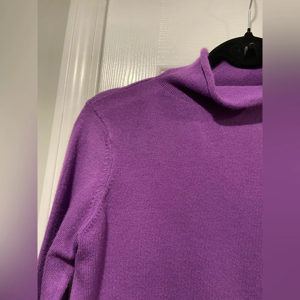 French Connection Size S Purple Rolled Mock Neck Long Sleeve Pullover Sweater - Image 2