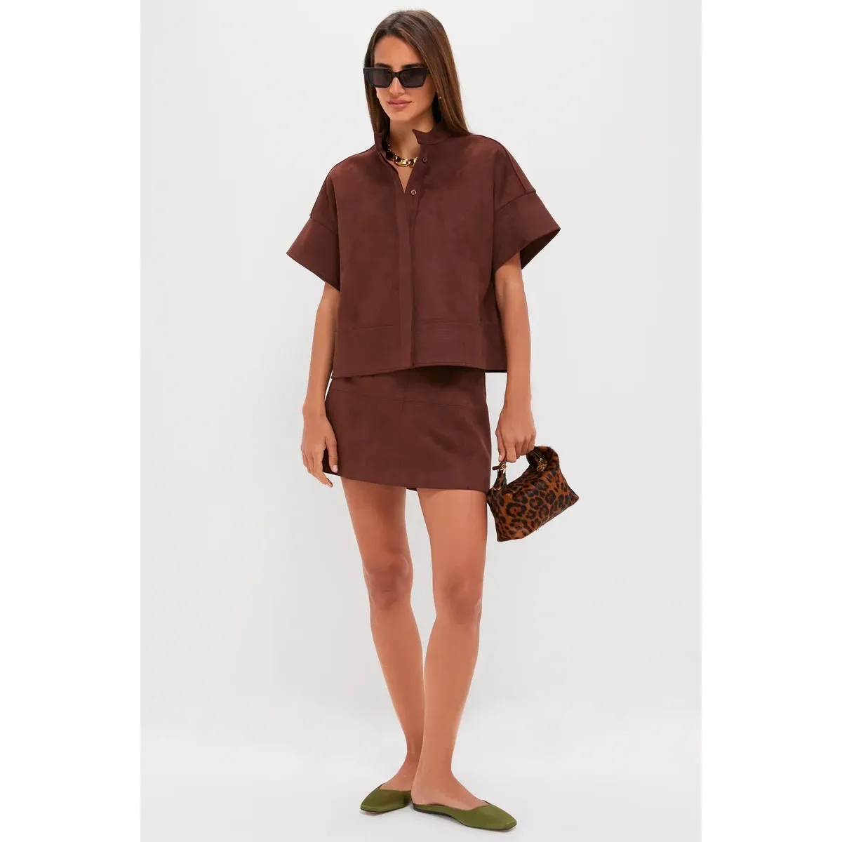 tuckernuck brown suede dress Ankara Erebi Midi Summer Dress