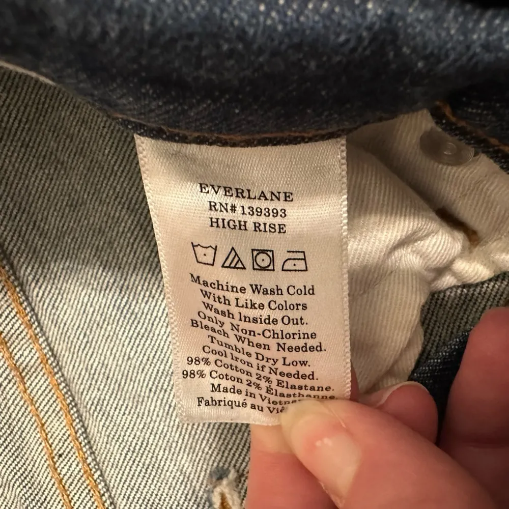 Everlane Dark Wash High Waist Skinny Jean // Size 28R - Image 6