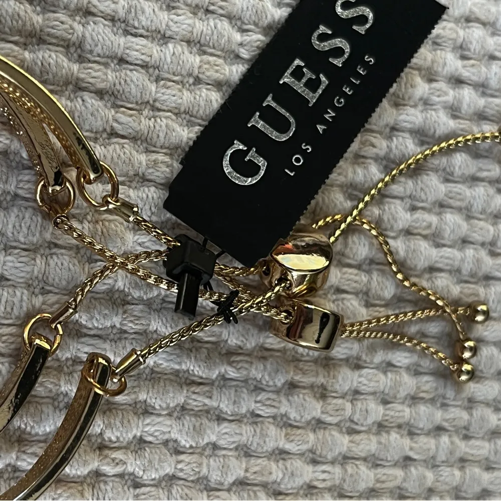 GUESS Gold Crystal Slider Bracelets - Image 4