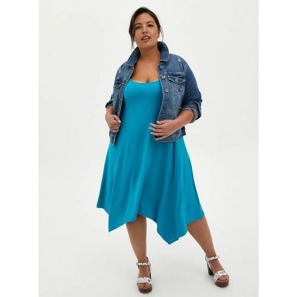 ✨Torrid Midi Jersey Teal Trapeze Sz 4X Dress✨ - Image 2