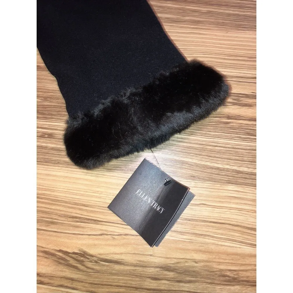 Ellen Tracy NEW Full Length Wool-blend Coat Faux Fur Collar & Cuffs Size 14 BNWT - Image 4