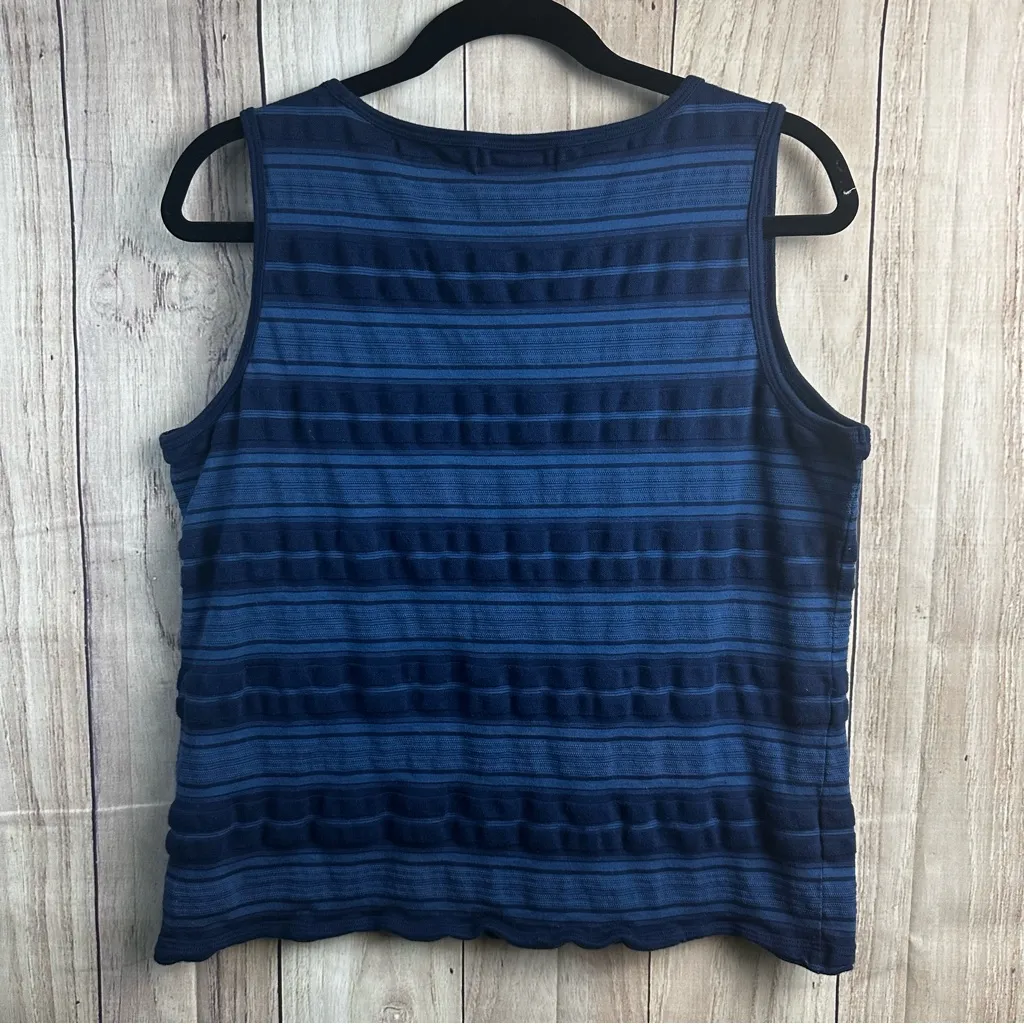 Ralph Lauren Women's Blue Textured Tank Top - Image 5